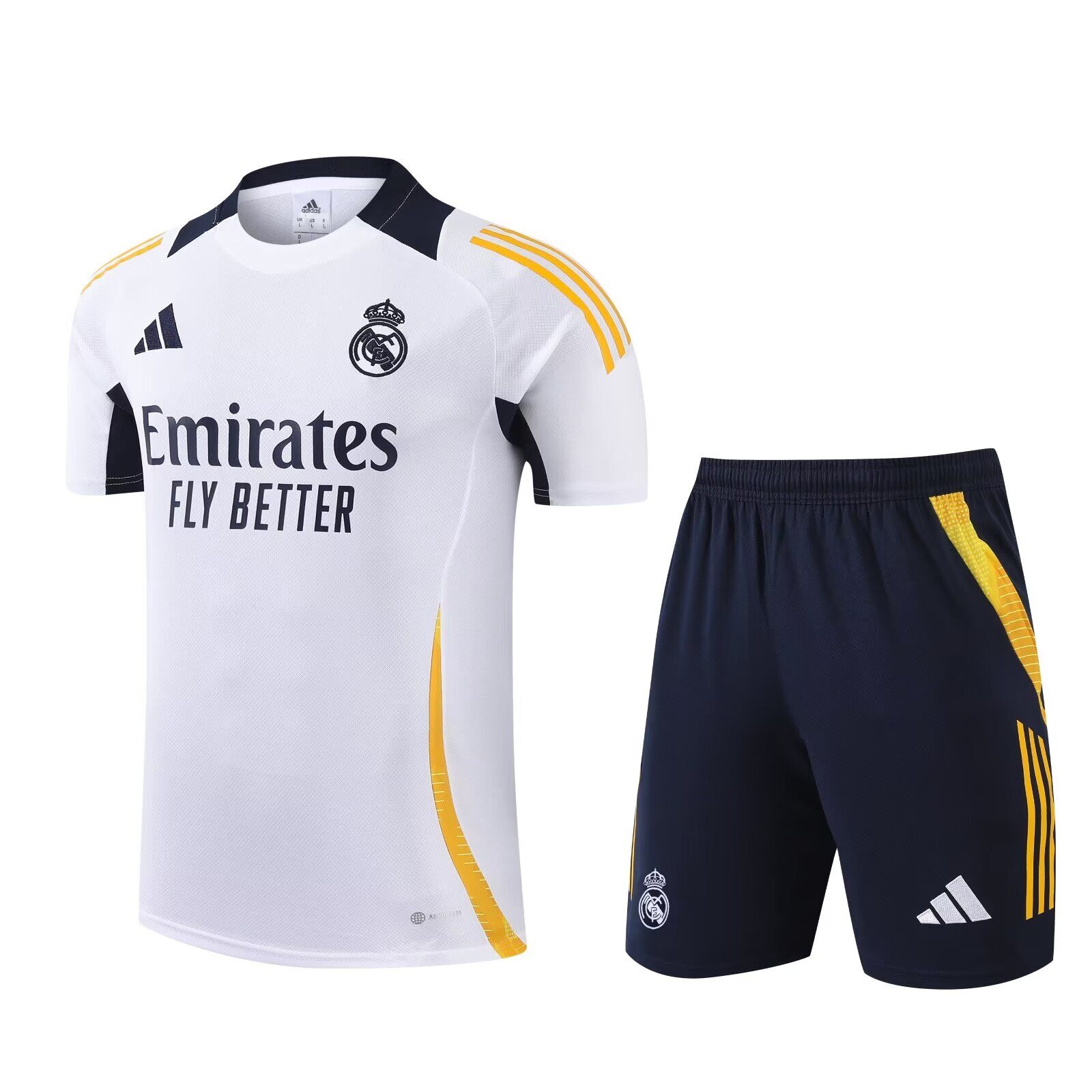 AAA Quality Real Madrid 24/25 White/Yellow Training Kit
